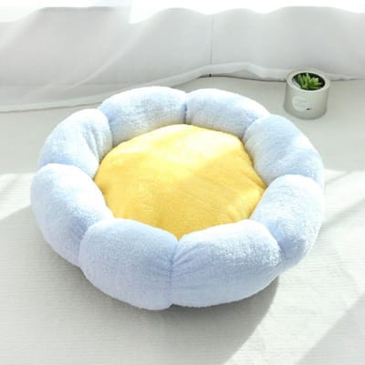 Rond Hondenbed Huis Hondenmat Lang Pluche Kattennest Hondenmand Huisdierkussen Zacht Warm Slapen Huisdierbenodigdheden Winter S yellow