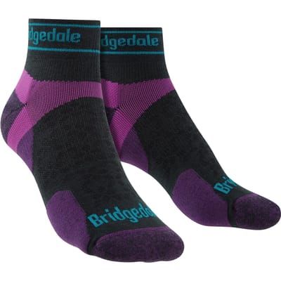 Bridgedale - Dames Sport Ultralight Merino Lage Sokken - Kolenstof / Paars