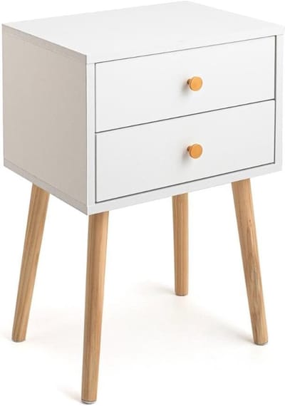 Bijzettafel - Salontafel - Woonkamer Decoratie - Melamine Blad - 40 x 30 x 625 cm - Wit