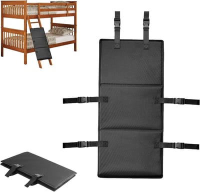 Stapelbed Ladderhoes - Ladderkussen Opvouwbaar - Veilig Ladders Beklimmen - Zes Verstelbare Gespen - 80 x 37 cm - Zwart