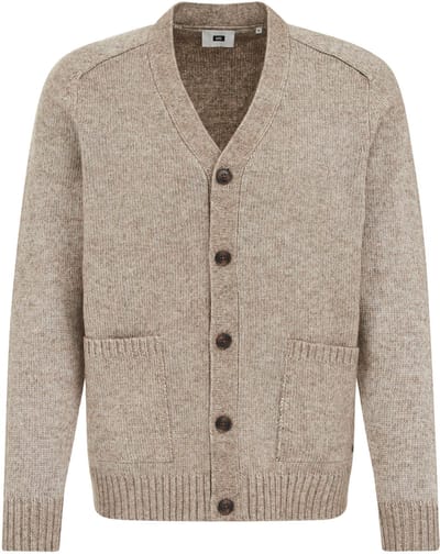 WE Fashion Heren regular fit vest van wolmix