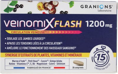 Granions Veinomix Flash 1200 mg 30 Tabletten
