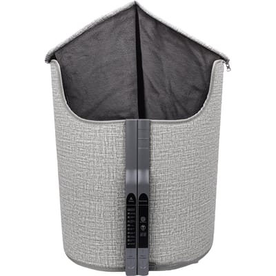 Chauffage de Jambe Pied Genou sous Bureau avec Couverture 5 Réglages Étanche Électrique Portable Chauffage d'Appoint Chauffage de Pieds avec Minuterie pour black