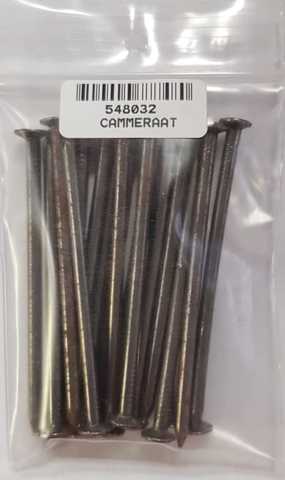 Spijkers – ruitkop – blank staal – 3,0x65 mm – 70 gram – draadnagels – pk – bevestigingsmateriaal voor hout