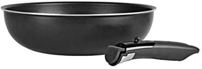Aluminium Wok Ø 28 cm met Afneembare Handgreep - Geschikt voor Inductie en Alle Warmtebronnen