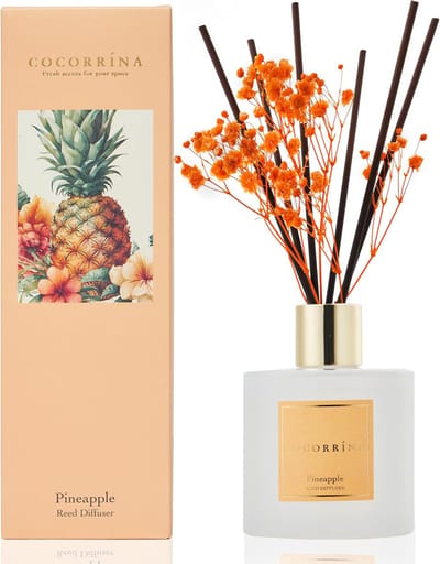 Ananas Geurstokjes - 200ml - 8 Geurstokjes - 90 Dagen Langdurige Geurverspreiding - Geschikt voor iedere ruimte