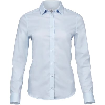 Tee Jays - WomenÂ´s Stretch Luxury Shirt - Light Blue maat XS