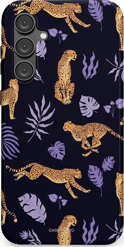 Casetastic Hoesje Geschikt voor Samsung S23 FE - Stijlvolle Beschermende Duo-layer Case - Cheetah charisma