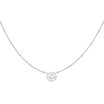 Ketting ronde pompoen - RVS - Zilver - verstelbaar