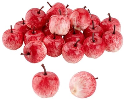 Dailygoods- Kunstmatige Appels 20 Stuks - Decoratie Fruit - Mini Rode Appels - Lichtgewicht - Duurzaam - Voor Doe-Het-Zelf Ambachten - Decoratief Fruit