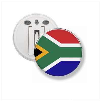 Button Met Clip 58 MM - Vlag Zuid-Afrika