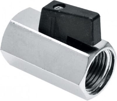 Bonfix Minikogelkraan met zwarte knop binnendraad 1/2inch x 1/2inch
