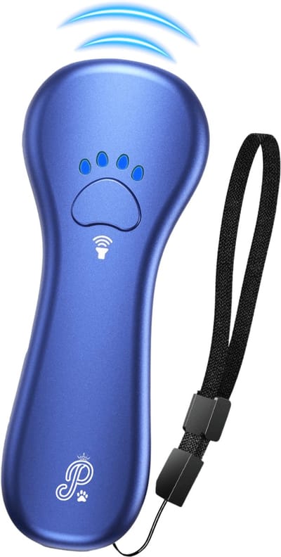 Pashito Ultrasoon Anti Blaf Apparaat Plus | Anti Blafband Alternatief Grote & Kleine Honden | Hondentraining | Hondenverjager | Hondenfluitje | Blauw