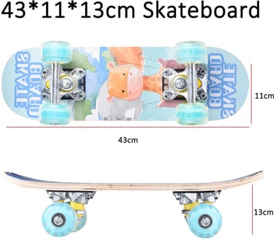 Unyqoos® Kleurrijk en gebruiksklaar skateboard voor kinderen met esdoornhout dek