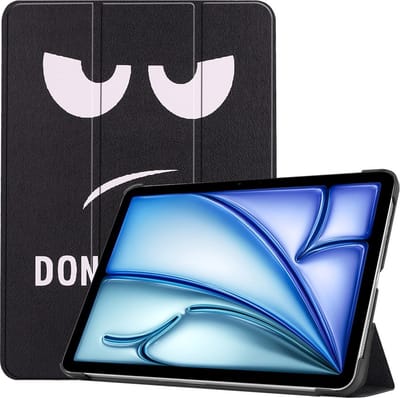 Coverup Tablethoes geschikt voor iPad Air 11 (2024/2025/2026) Hoesje - Tri-Fold Book Case met Wake/Sleep - Don't Touch