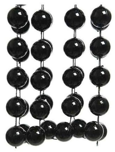 Kralenslingers XXL - 2x - zwart - 270 cm kerstslingers - guirlande kralenslingers