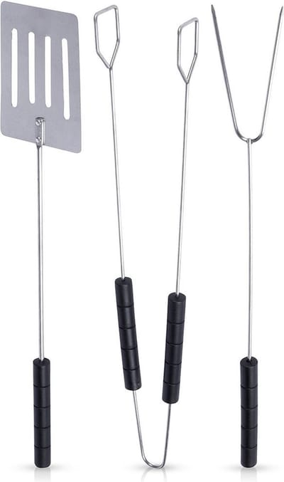 Grillbestek-Set 3 delig - BBQ Gereedschap - Grillbestekset - Barbecue - Grillaccessoires - Barbecue-Accessoires