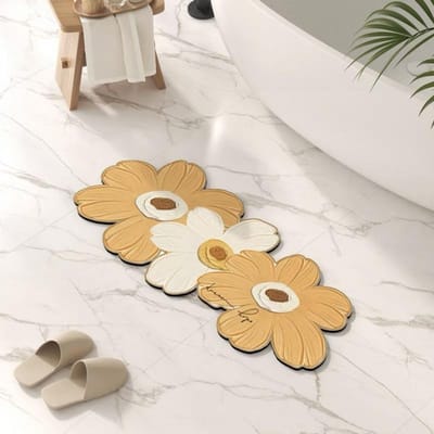 Badkamer Bloem Vloermat Toilet Sterk Absorberende Voetmat Toiletdeur Diatomeeënaarde Zachte Mat Antislip Sneldrogend Tapijt 60 * 90cm (