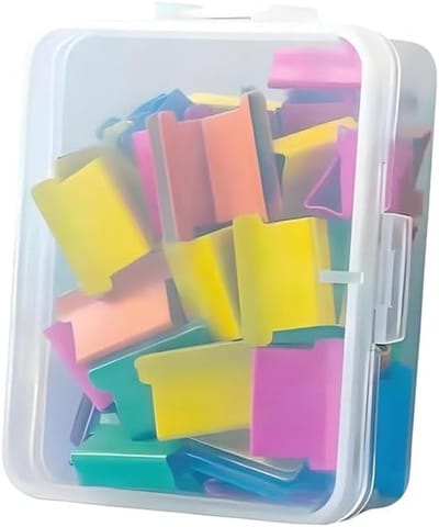 Multicolor Binder Clips Set van 50 Stuks, Herbruikbare Klemmen voor Documenten, Boekbinding en Kantoorbenodigdheden
