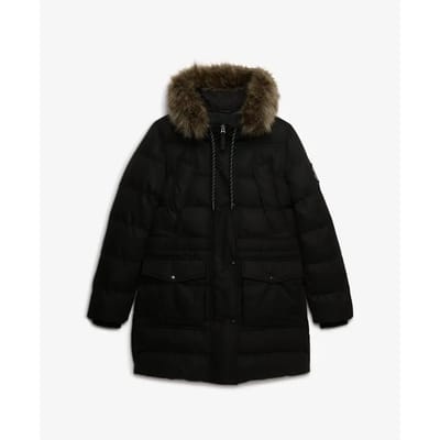 Donsjack voor dames, halflang Superdry Everest