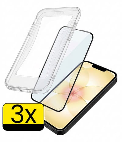 Screenprotector - Geschikt voor Apple iPhone 17e - 3 Stuks - Met Installatie Kit - Beschermglas - Gehard Glas - Tempered Glass - Screen Protector