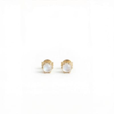 Oorknopjes Geboortesteen Juni Maansteen Goud | cadeau dames