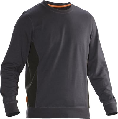 Jobman 5402 Roundneck Sweatshirt 65540220 - Donkergrijs/Zwart - XXL