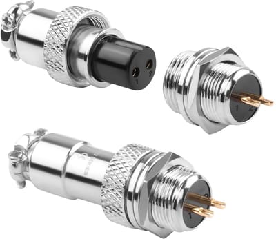 Dailygoody - GX12 2-Pin Aviation Plug - Goudkleurige Stekker voor Elektronische Verbindingen