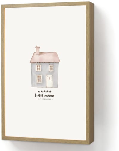 Lichtblauw - Huisje - Mama - Tekst