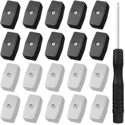 Dailygoods - Inline Draaischakelaars - 20 Stuks - Vlamvertragend - Zwart/Wit - Geschikt voor Lampen - 3A, 125V