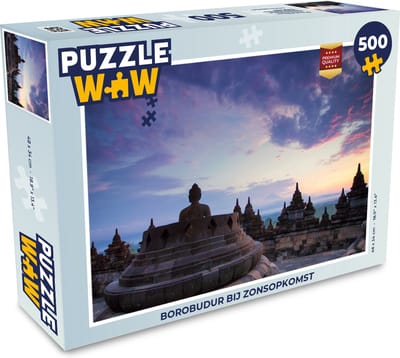 Puzzel Borobudur bij zonsopkomst - Legpuzzel - Puzzel 500 stukjes