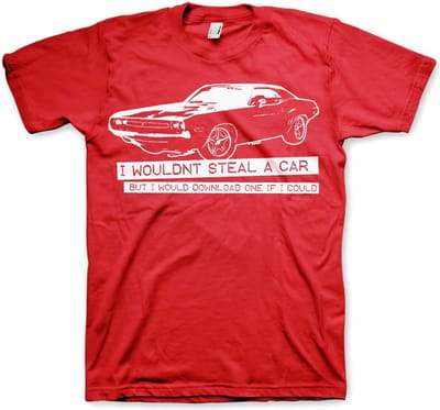 Hybris I Wouldn't Steal A Car T-shirt Rood