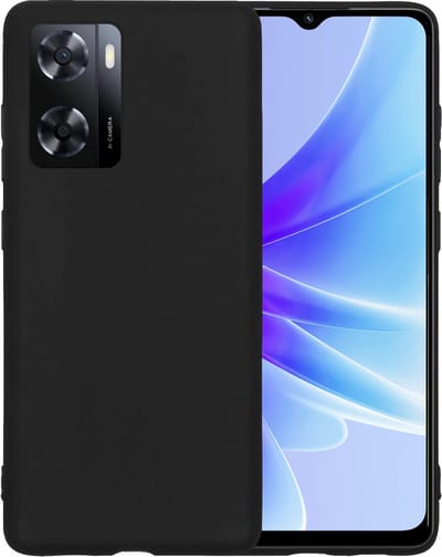 Hoesje - Geschikt voor OPPO A57s - Sterk & Shockproof - Siliconen Case - Hoes Cover - Telefoonhoes - Zwart