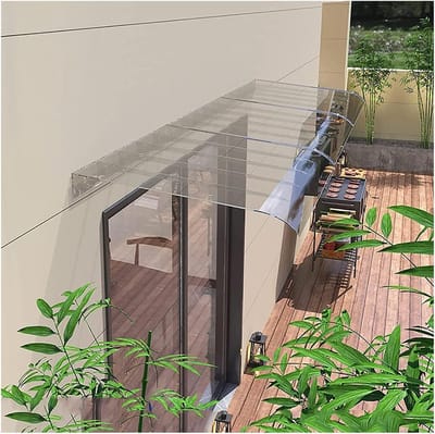 Voorzonluifel - Overkapping deur - Bescherming tegen regen - Onzichtbaar ontwerp - 50 x 100 cm - Transparant