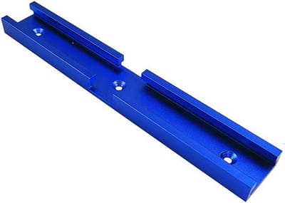 Houtbewerking T-Track - Verbindingsstuk Jig - Precisie Werk - Duurzaam Aluminium - 200mm Lengte - Blauw