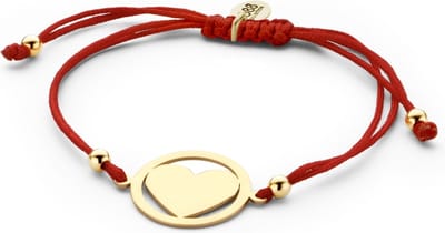 CO88 Collection Beloved 8CB-90181 Armband met Stalen Elementen - Hart - One-size - Rood