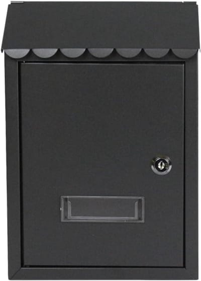 Wandbrievenbus - Brievenbus buiten - Post ontvangen - Waterdicht metaal - 305x21x6cm - Zwart