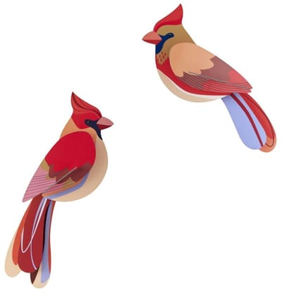 Studio Roof wanddecoratie vogels Cardinals
