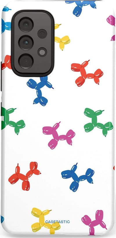 Casetastic Hoesje Geschikt voor Samsung A53 - Stijlvolle Beschermende Duo-layer Case - Ballonnen hondje