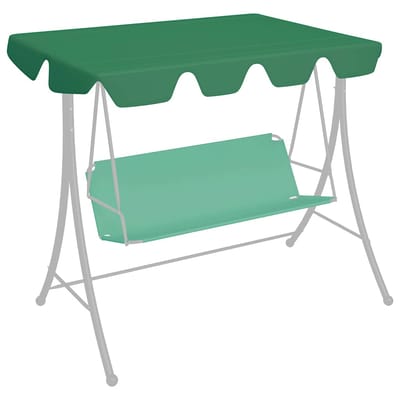 vidaXL - Vervangingsluifel - voor - schommelbank - 150/130x105/70 - cm - groen