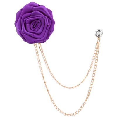 Koreaanse Bruidegom Bruiloft Broches Stofkunst Handgemaakte Roos Bloemen Broche Revers Speld Badge Kwast Ketting Heren Pak Accessoires