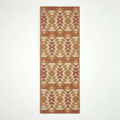 Outdoor tapijt - Tuinkleed - Terras decoreren - Gerecycled kunststof - 75 x 200 cm - Rood Oranje
