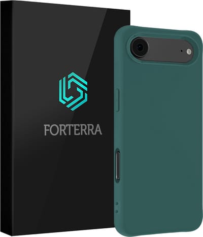 Hoesje Geschikt voor Apple iPhone Air - Sterk & Shockproof - Siliconen Case - Hoes Cover - Donkergroen