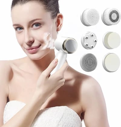 Ikello - 6 in 1 gezichtsreiniger elektrisch - gezichtsborstel - Acne - Black head - mee eters verwijderen - waterbestendig