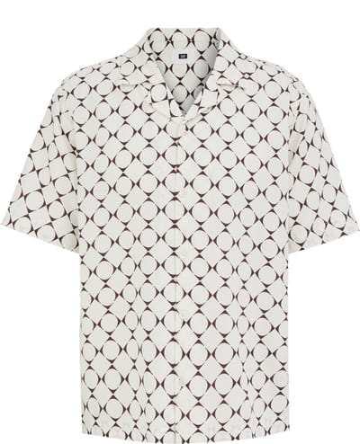 WE Fashion Heren boxy fit overhemd met print