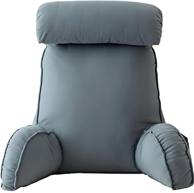 KAD® Leeskussen - Bookseat - Leeskussen Voor In Bed - Blauwgrijs - 34cm x 26cm x 12cm