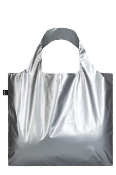 Opvouwbare Shopper Metallic Mat Zilver