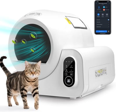 Nobleza SL02 - Automatische Kattenbak XXL - 70L - Zelfreinigende Kattenbak - drievoudig geurverwijderingssysteem - Electrische Kattenbak - Incl. App