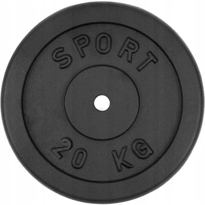 Merkloos Gietijzeren Gewichtsschijf 20 kg - 28 mm Opening