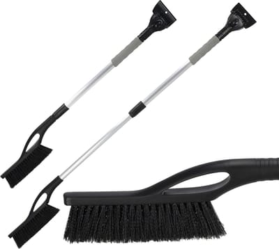 Springos IJskrabber - 2 in 1 - Telescoopsteel - Sneeuwborstel - Ruitenkrabber - Auto - Accessoires - Winter